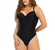 Maiô Fio Dental Zero Barriga Banho de Mar Liso Com Bojo UV50+ - 012-PRETO