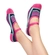 Meia Sapatilha Cia da Meia Feminina Adulto Antiderrapante Cores Sortidas - 155-ROSA/AZUL
