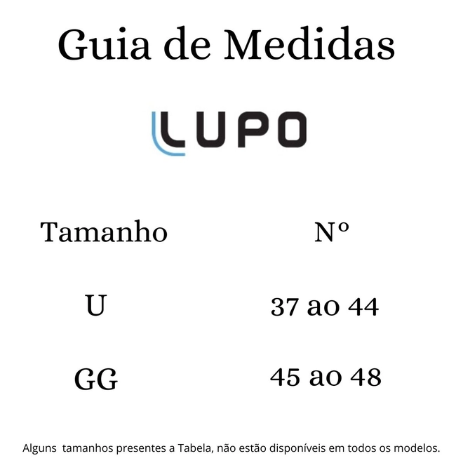 Tabela de Medidas