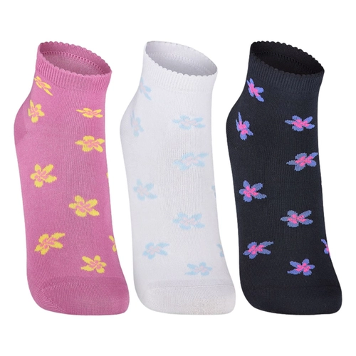 Kit 3 Pares Meias Soquete Lupo Adulto Feminino Algodão Cores Sortidas