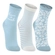 Kit 3 Pares Meias Soquete Lupo Adulto Feminino Algodão Cores Sortidas - 0931-AZUL/OFF