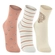 Kit 3 Pares Meias Soquete Lupo Adulto Feminino Algodão Cores Sortidas - 0927-NUDE/OFF