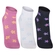 Kit 3 Pares Meias Soquete Lupo Adulto Feminino Algodão Cores Sortidas - 0921-ROSA/BCO/PTO