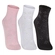 Kit 3 Pares Meias Soquete Lupo Adulto Feminino Algodão Cores Sortidas - 0922-ROSA/BCO/PTO