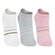 Kit 3 Pares Meias Sapatilha Lupo Adulto Feminino Algodão Cores Sortidas - 0935-ROSA/GELO/OFF