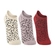 Kit 3 Pares Meias Sapatilha Lupo Adulto Feminino Algodão Cores Sortidas - 0942-CREME/ROSE/VINHO