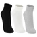 Kit 3 Pares Meias Sapatilha Lupo Adulto Feminino Algodão Cores Sortidas - 0948-PTO/BCO/CINZA