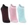 Kit 3 Pares Meias Sapatilha Lupo Adulto Feminino Algodão Cores Sortidas - 0945-ROSA/PTO/VERDE