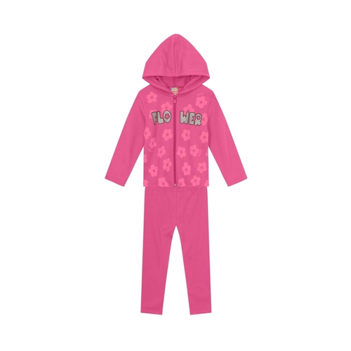 Conjunto Brandili Feminino Infantil Jaqueta Moletom E Calça Legging Molecotton 1/3