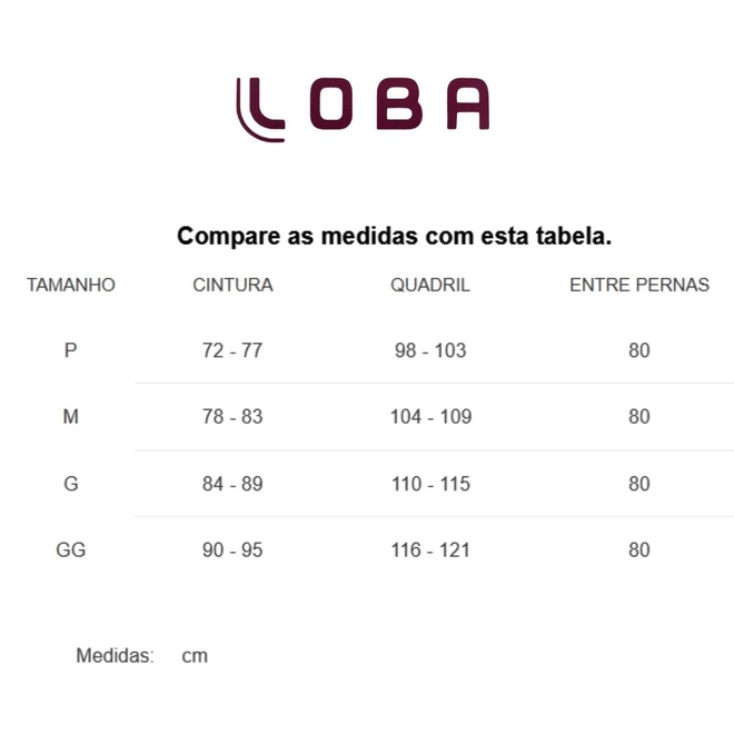 Tabela de Medidas