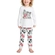 Pijama Manga Longa Kyly Feminino Infantil "Brilha no Escuro" Com Máscara Meia Malha De Algodão 4/8 - BRANCO-BRANCO