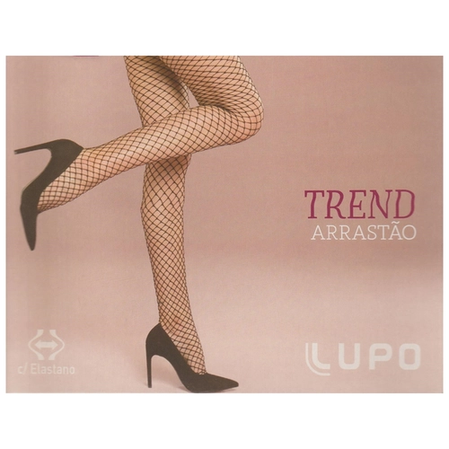 Meia Calça Arrastão Loba Lupo Fashion Poliamida