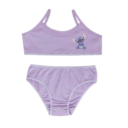 Conjunto Top Com Calcinha Disney Lilo e Stitch Infantil Algodão Confecções Evanilda