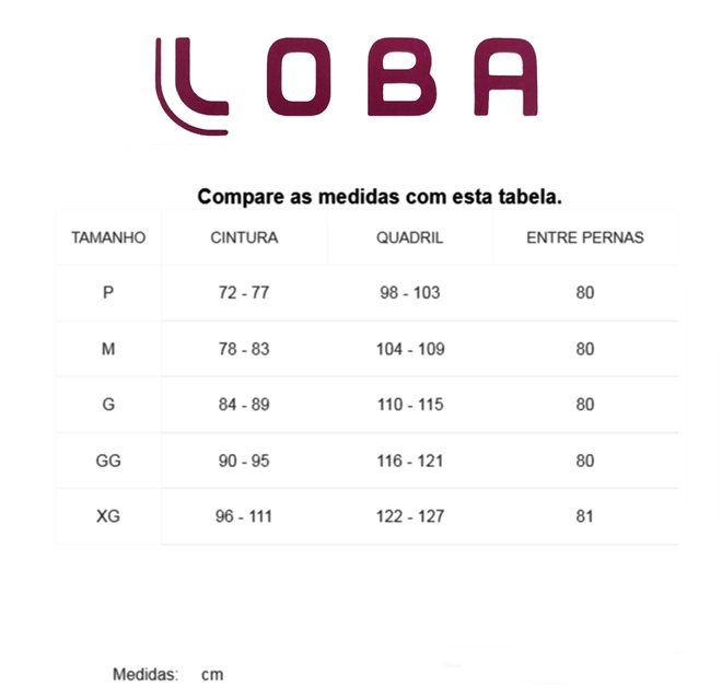 Tabela de Medidas