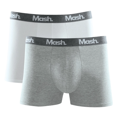 Kit 2 Cuecas Boxer Mash Adulto Basic Cós Mesclado Cotton