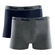 Kit 2 Cuecas Boxer Mash Adulto Basic Cós Mesclado Cotton - AZ08-MAR/CINZA