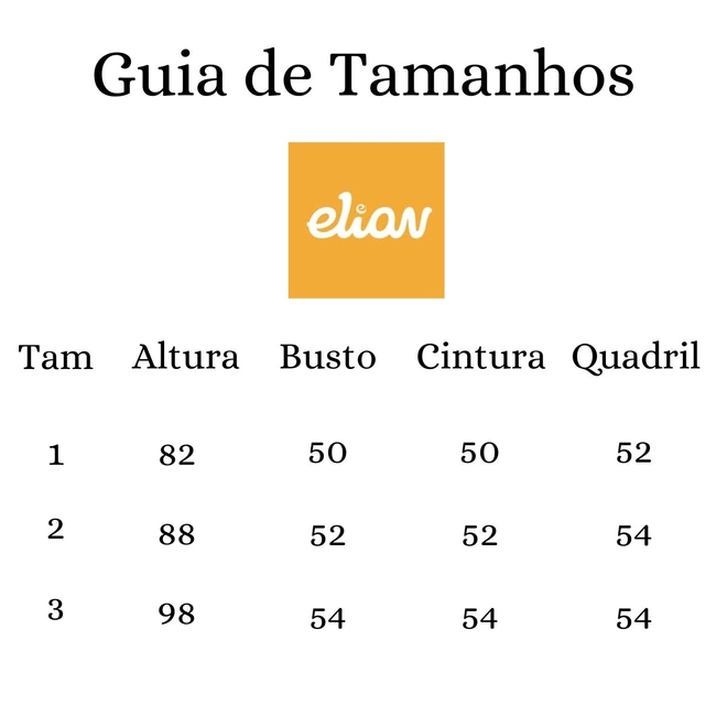 Tabela de Medidas