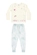 Pijama Manga Longa Elian Infantil Feminino "Brilha No Escuro" Corações Em Algodão 4/8 - NATURAL-NATURAL