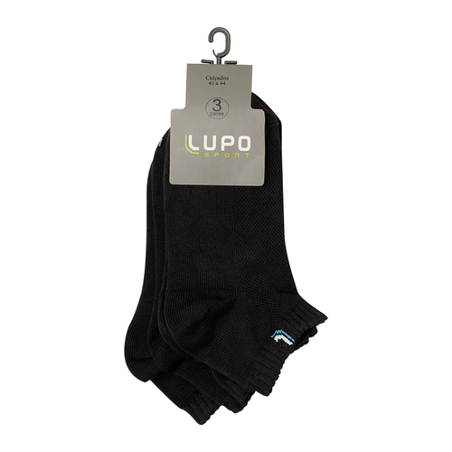Kit 3 Pares Meias Lupo Masculina Adulto Esportivas Cano Curto Walk Unissex Algodão