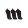 Kit 3 Pares Meias Sapatilha Invisível Lupo Sport Unissex Algodão - 0901-preto