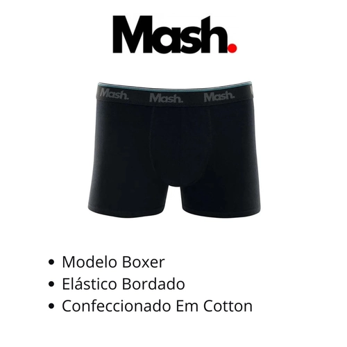 Cueca Boxer Mash Adulto Básica Em Cotton