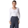Blusa Manga Longa Loba Feminina Adulto Decote Redondo Sem Costura - 1110-BRANCA