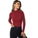 Blusa Manga Longa Loba Feminina Adulto Gola Alta Sem Costura - 5903-MARSALA