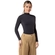 Blusa Manga Longa Loba Feminina Adulto Gola Alta Sem Costura - 9990-PRETA