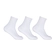 Kit 3 Pares Meias Cano Longo Adulto Masculina Em Algodão - BRANCO-BRANCO