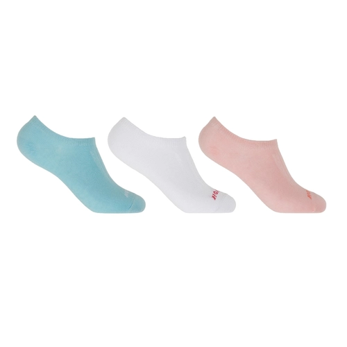 Kit 3 Pares Meias Invisíveis Hoahi Femininas Lisas Em Algodão