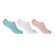 Kit 3 Pares Meias Invisíveis Hoahi Femininas Lisas Em Algodão - AZUL/ROSA/BCO-AZUL/ROSA/BCO