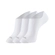 Kit 3 Pares Meias Sapatilha Invisível Mash Masculina Adulto Algodão - BR00-BRANCO