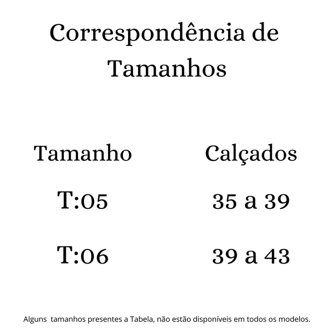 Tabela de Medidas