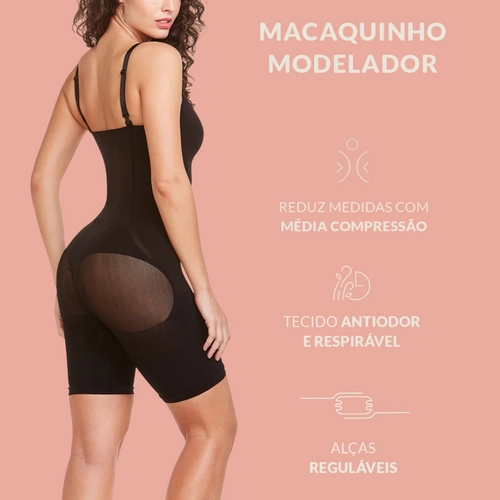 Macaquinho Modelador Plié Adulto Feminino Lift
