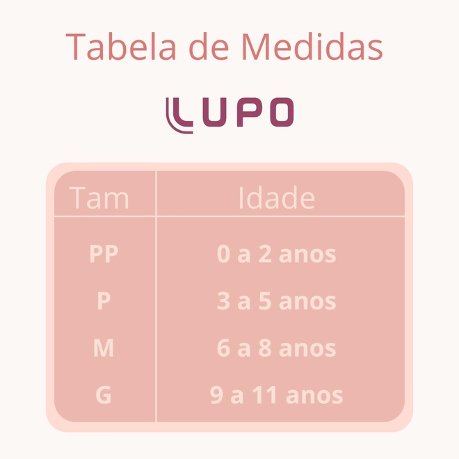 Tabela de Medidas