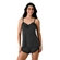 Pijama Short Doll Alças Finas Hope Adulto Viscose Risca De Giz E Renda Love Stories - ESG-ESTAMPA RISCA GIZ