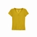 Blusa Manga Curta Marialícia Feminina Adulto Em Malha Canelada - 5649-OLIVA