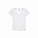 Blusa Manga Curta Marialícia Feminina Adulto Em Malha Canelada - BRANCO-BRANCO