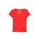 Blusa Manga Curta Marialícia Feminina Adulto Em Malha Canelada - vermelho-vermelho