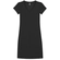 Vestido Marialícia Adulto Decote V Em Malha Canelada - PRETO-PRETO