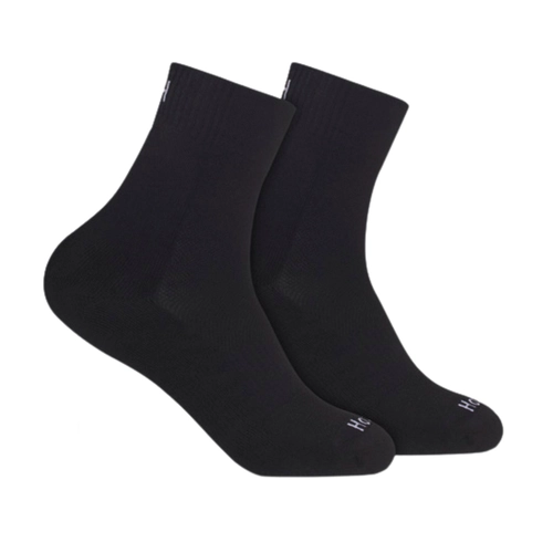 Kit 2 Pares Meias Pretas Cano Longo Hoahi Sport Adulto Femininas Em Algodão