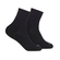 Kit 2 Pares Meias Cano Logo Pretas Esportivas Hoahi Sport Adulto Masculinas Algodão - PRETO-PRETO