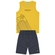 Conjunto kamylus Juvenil Masculino Regata "Game On" E Bermuda Em Algodão - AM0004-AMARELO GOLD