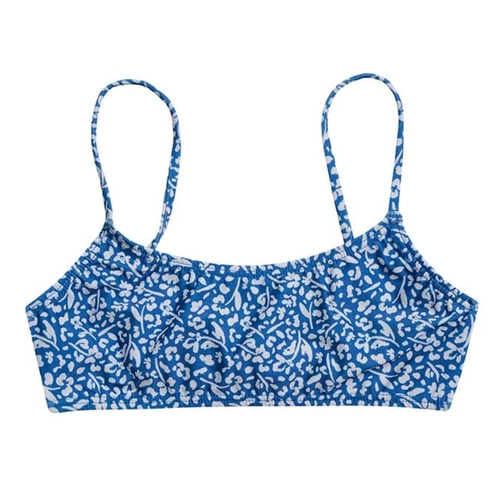 Biquíni She Infantil Top E Calcinha Estampa Azul Liberty Floral