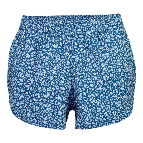 Shorts Praia She Feminino Adulto Microfibra Estampa Azul Liberty Floral