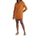 Saída de Praia Camisão She Feminino Adulto Viscose Lisa - LJ05-LARANJA ACOBREADO