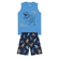 Conjunto Kamylus Infantil Masculino Regata Estampada E Bermuda De Tactel 4/10 - AZ0033-AZUL BRISA