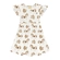 Vestido Manga Curta Milon Infantil Cavalinhos Em Cotton 4/8 - 452-OFFWHITE
