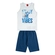 Conjunto Kyly Masculino Juvenil Regata Estampas Sortidas Com Bermuda Moletom - 1-BRANCO