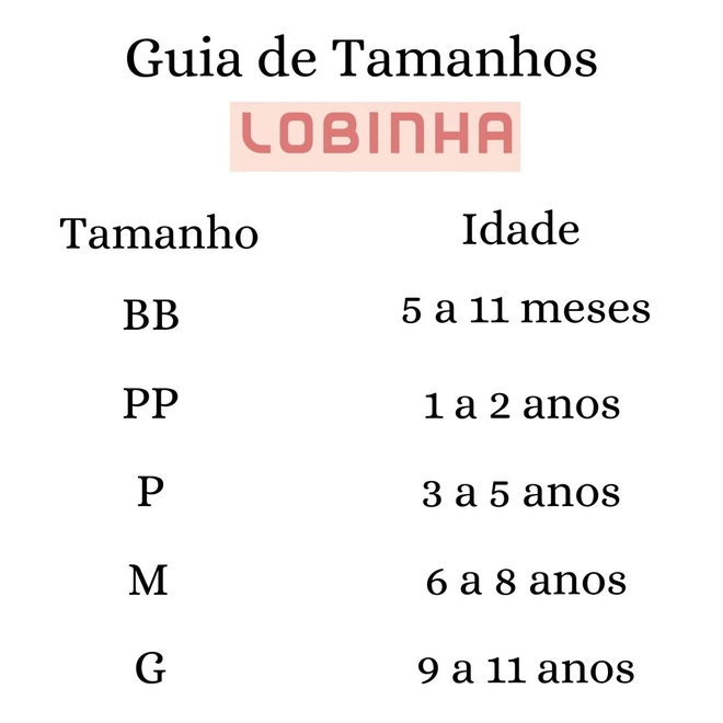 Tabela de Medidas